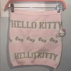 Hello Kitty Striped Pink and Beige Mini Skirt